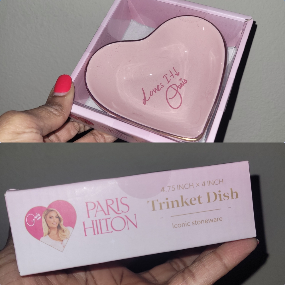 Paris Hilton Pink Heart Trinket Dish